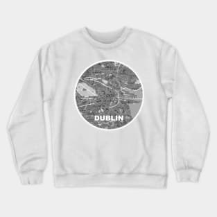 Dublin Map Concept Crewneck Sweatshirt